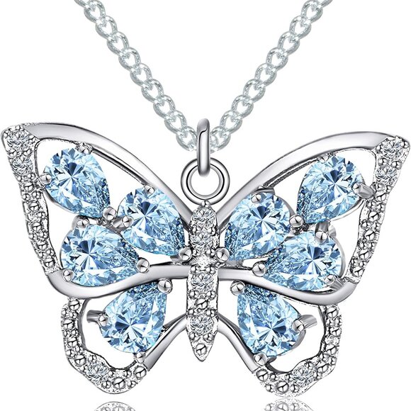 Monarch Butterfly Wing Necklace in 925 Sterling Silver – Symbol of Eternal Love,